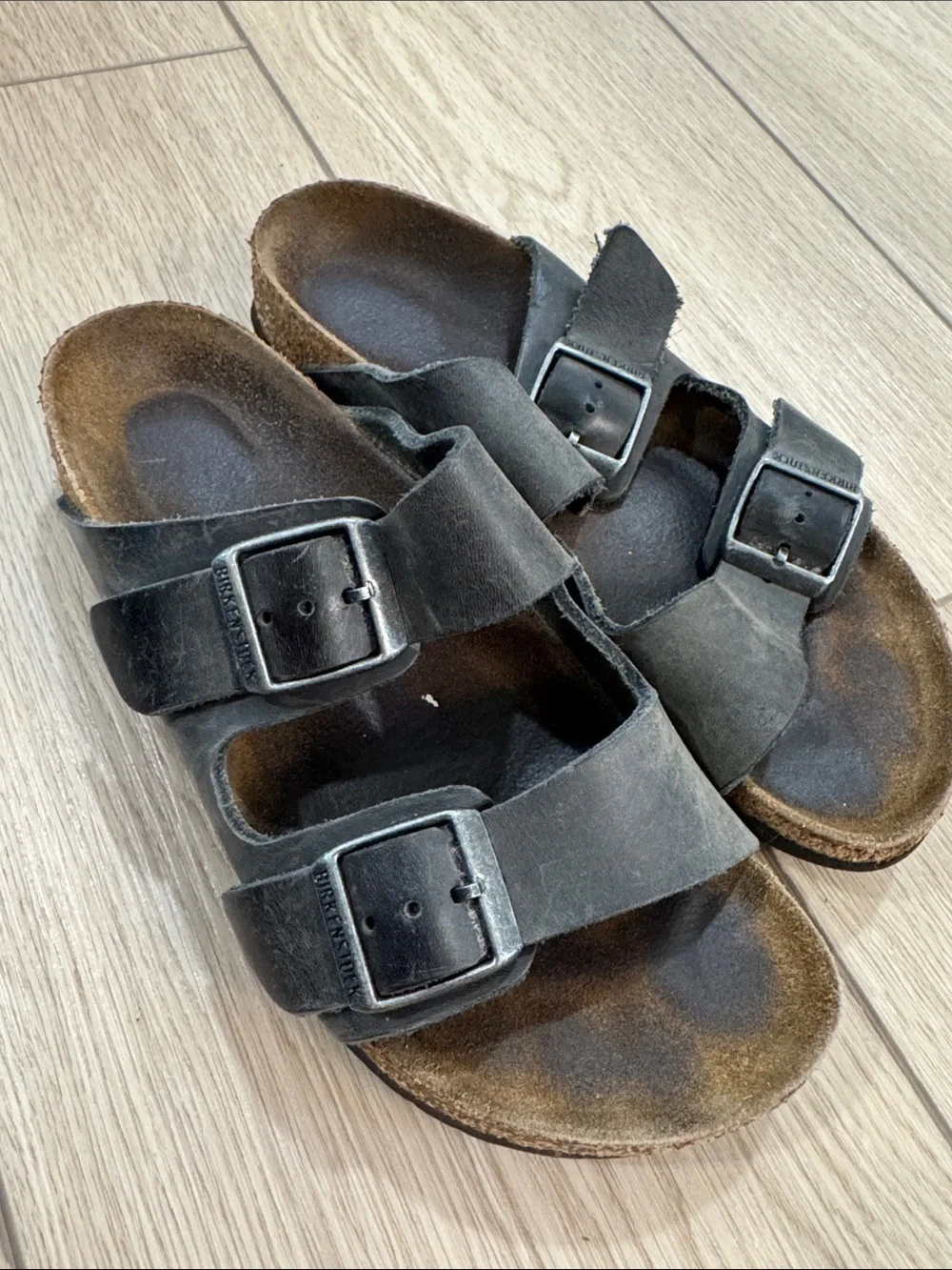 Birkenstock Arizona Gray Sandals Granola Camp Trendy Hiking Travel sz 36/5.5